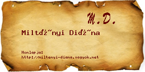 Miltényi Diána névjegykártya